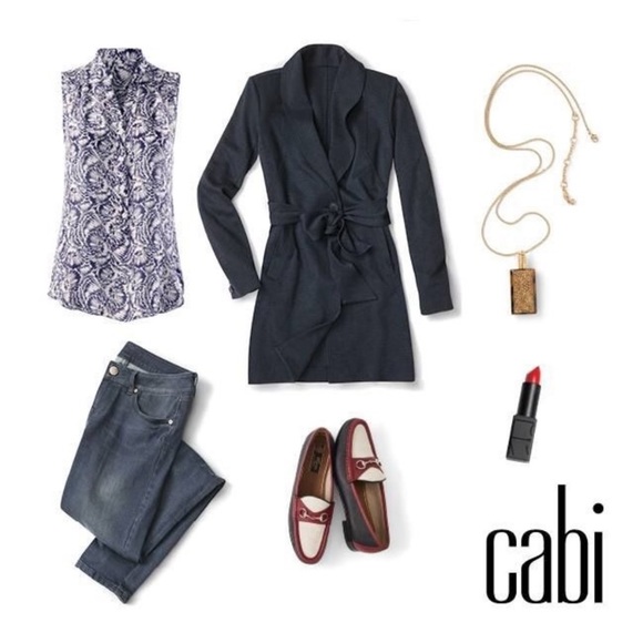 CAbi Harbor Jacket #3180 Dust Pacific blue NWT size S - Picture 2 of 9